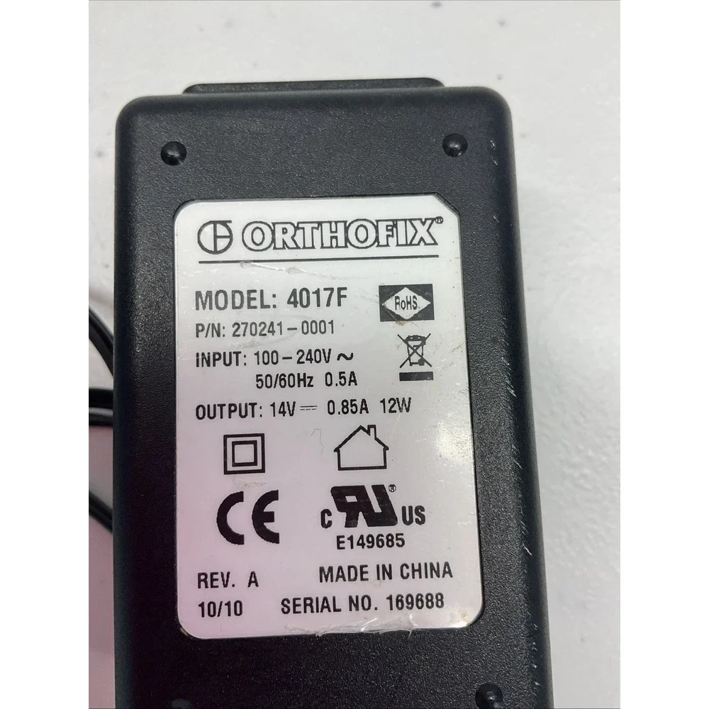 ORTHOFIX AC ADAPTER POWER SUPPLY 4017F CERVICAL‎ STIMULATOR 2212 2505 3202 (A17)